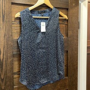 NWT navy and white Banana Republic blouse.